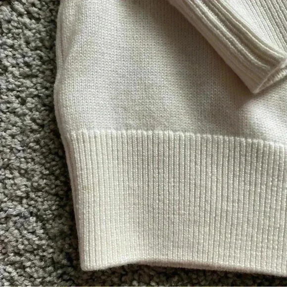 Aritzia Wilfred Clara 100% Merino Wool‎ Sweater Light Birch M - Picture 8 of 9